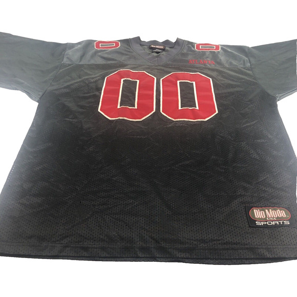 Atlanta Jersey Men's 2XL AOP Shirt Vintage 1990s Gray Red 00 Dio Moda USA Sports - Picture 3 of 16